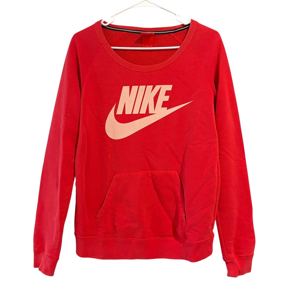 Nike Coral Sportswear Essential French Terry Logo Sweatshirt SMALL